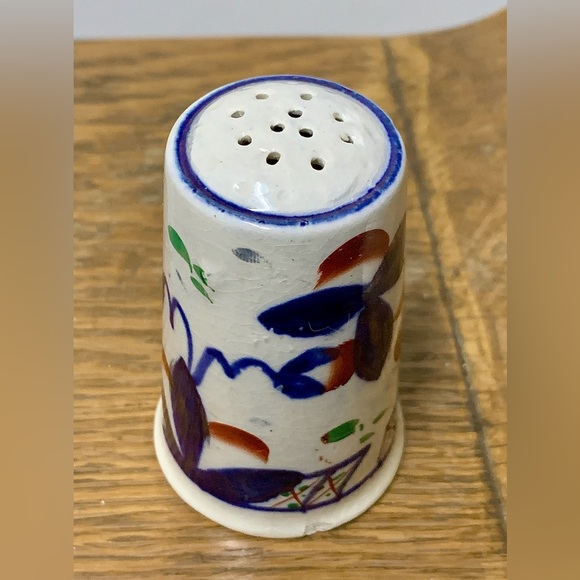 Early 19th Century Gaudy Welsh Old Buddha Oyster Pattern Salt Shaker - Picture 12 of 13